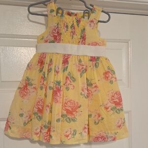 Janie And Jack Floral Yellow Dress